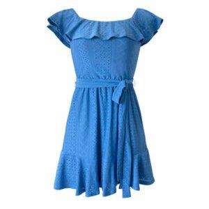 BCBG Off-the-Shoulder Flounced Dress